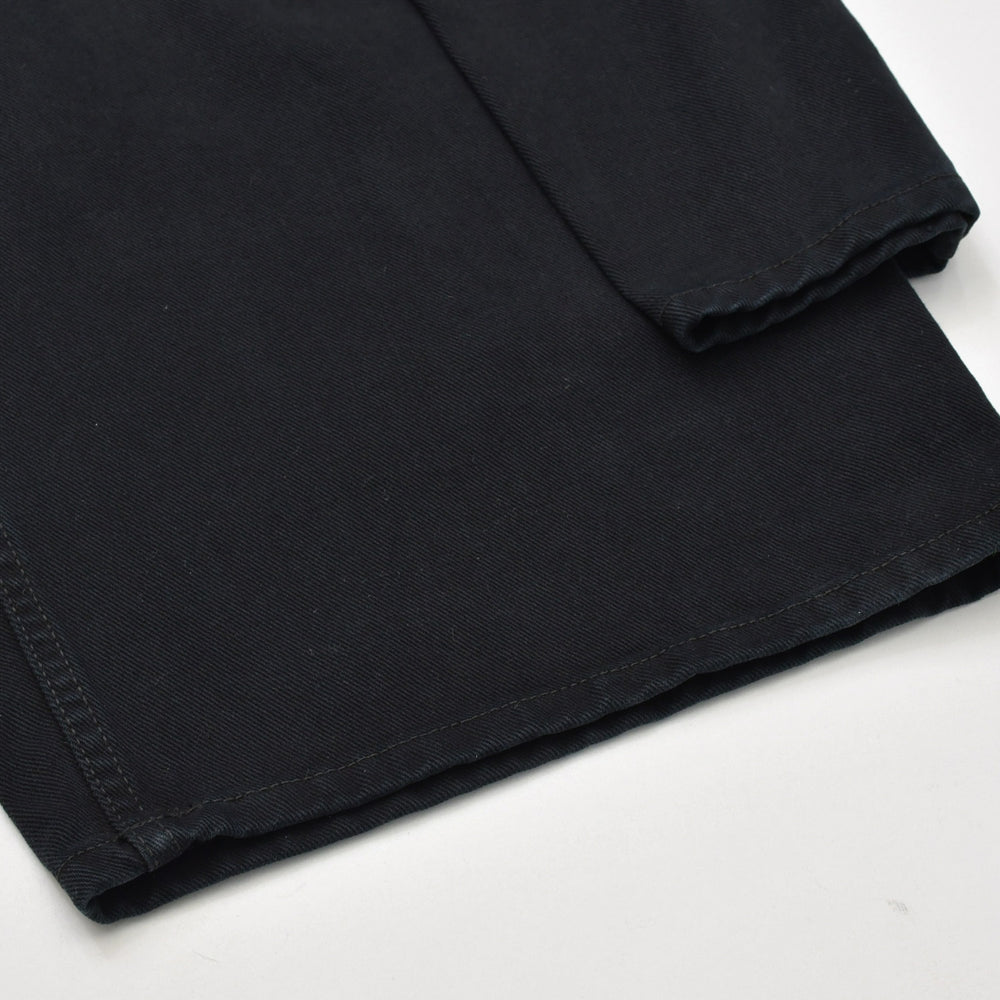 極美品 BALENCIAGA バレンシアガ デニムパンツ 23AW DOUBLE TROUSERS ダブルサイド ワイドデニムパンツ 767983 サイズM ブラック 中古 4a007248
