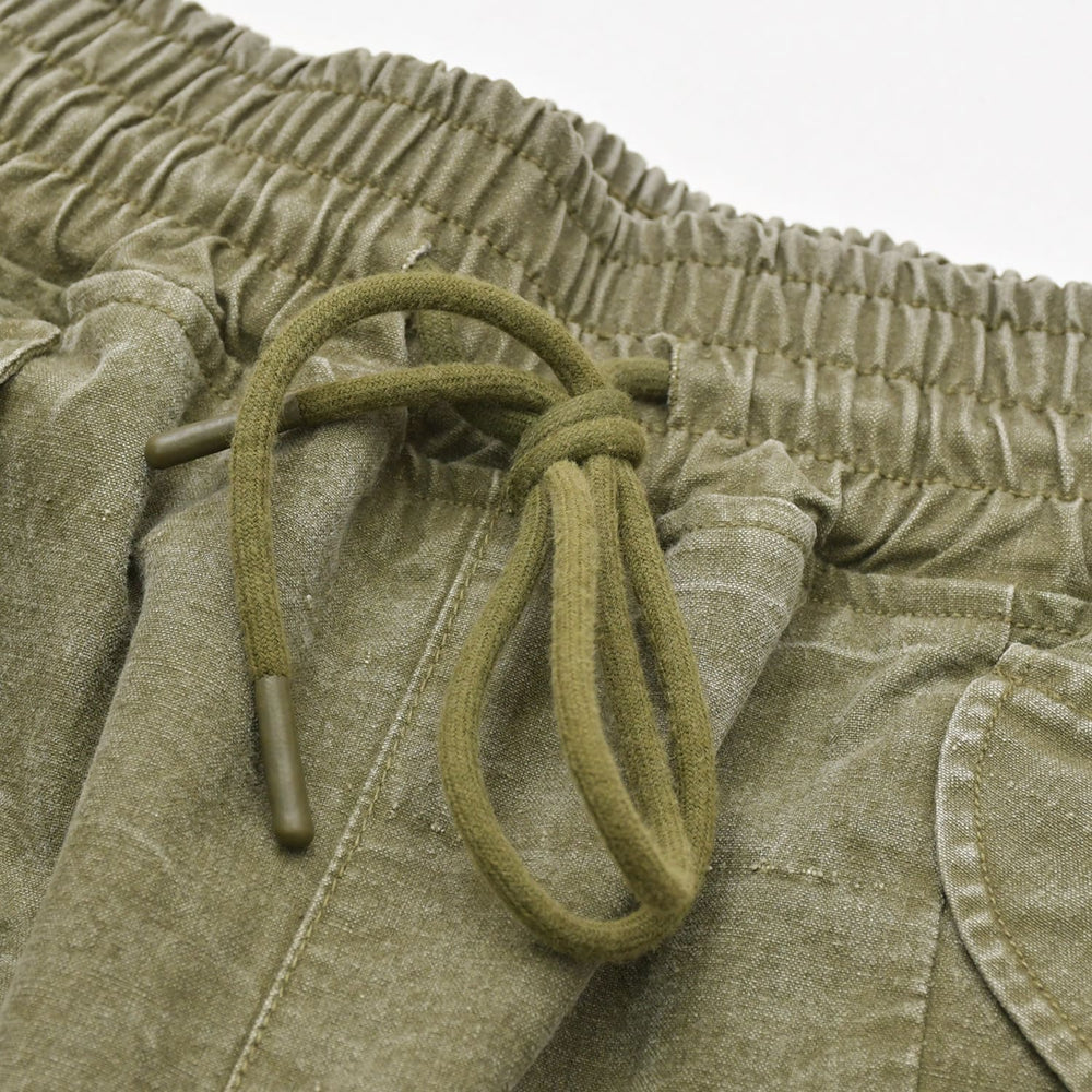極美品 READY MADE レディメイド FIELD PANTS カーゴパンツ ミリタリー 0サイズ オリーブ シルバー金具 日本製 中古 4a007253