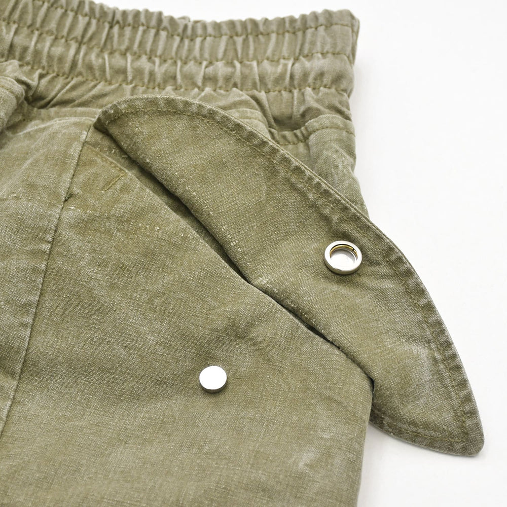 極美品 READY MADE レディメイド FIELD PANTS カーゴパンツ ミリタリー 0サイズ オリーブ シルバー金具 日本製 中古 4a007253