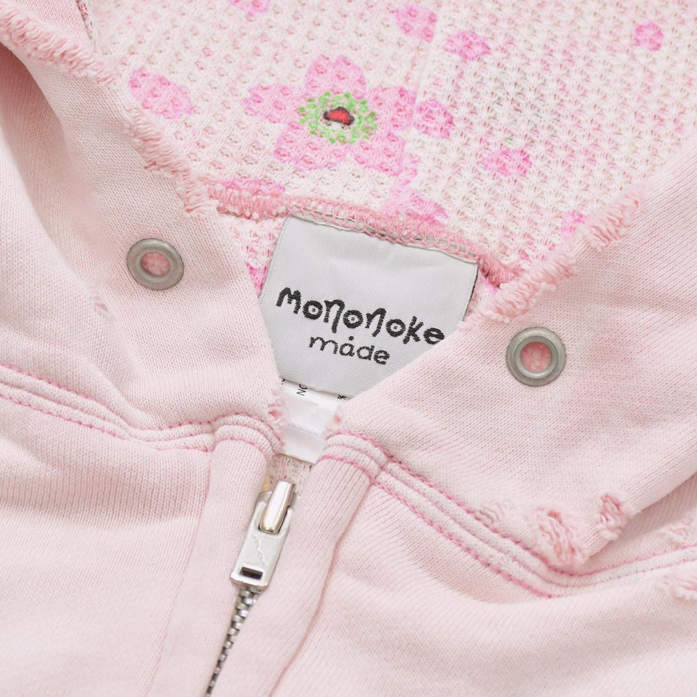 新品未使用 mononoke made モノノケ メイド ダブルフェイス ジップアップフーディー MT-MK8-0000-012 サイズL サクラ ピンク 中古 4a007255
