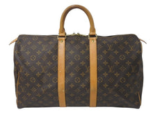 画像をギャラリービューアに読み込む, LOUIS VUITTON ルイヴィトン モノグラム キーポル45 ボストンバッグ M41428 ブラウン ゴールド金具 美品 中古 4c072890