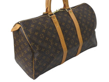 画像をギャラリービューアに読み込む, LOUIS VUITTON ルイヴィトン モノグラム キーポル45 ボストンバッグ M41428 ブラウン ゴールド金具 美品 中古 4c072890