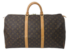 画像をギャラリービューアに読み込む, LOUIS VUITTON ルイヴィトン キーポル50 ボストンバッグ M41426 モノグラムキャンバス ブラウン ゴールド金具 美品 中古 4c072892