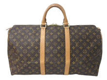 画像をギャラリービューアに読み込む, LOUIS VUITTON ルイヴィトン キーポル50 ボストンバッグ M41426 モノグラムキャンバス ブラウン ゴールド金具 美品 中古 4c072894