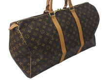 画像をギャラリービューアに読み込む, LOUIS VUITTON ルイヴィトン キーポル50 ボストンバッグ M41426 モノグラムキャンバス ブラウン ゴールド金具 美品 中古 4c072894