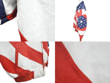 画像をギャラリービューアに読み込む, MICHAEL HOBAN マイケルホーバン American flag leather jacket アメリカ国旗 レザー ジャケット XL 美品 中古 4c072907