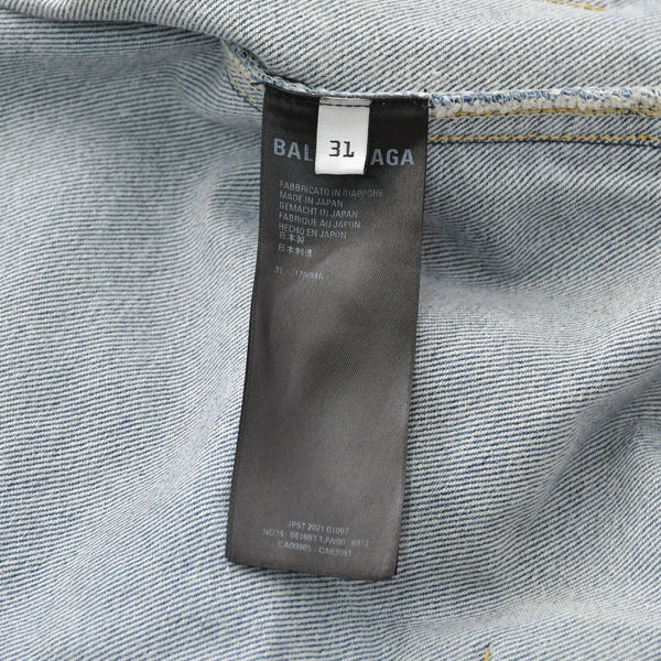 Balenciaga Raver Baggy Pants 681693 TJW60 Labor Baggy Pants, Unisex, Blue, Size 31, Excellent Condition, Used, 4a008541