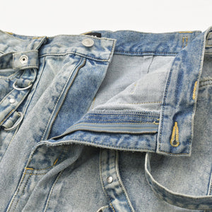 Balenciaga Raver Baggy Pants 681693 TJW60 Labor Baggy Pants, Unisex, Blue, Size 31, Excellent Condition, Used, 4a008541