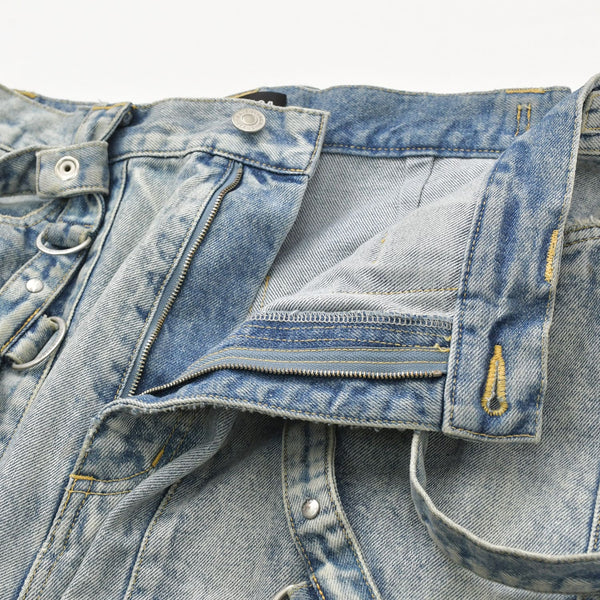 Balenciaga Raver Baggy Pants 681693 TJW60 Labor Baggy Pants, Unisex, Blue, Size 31, Excellent Condition, Used, 4a008541
