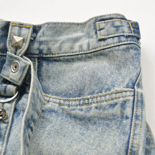 Balenciaga Raver Baggy Pants 681693 TJW60 Labor Baggy Pants, Unisex, Blue, Size 31, Excellent Condition, Used, 4a008541