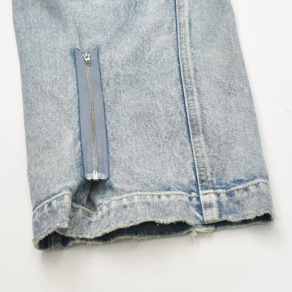 Balenciaga Raver Baggy Pants 681693 TJW60 Labor Baggy Pants, Unisex, Blue, Size 31, Excellent Condition, Used, 4a008541