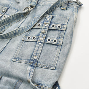 Balenciaga Raver Baggy Pants 681693 TJW60 Labor Baggy Pants, Unisex, Blue, Size 31, Excellent Condition, Used, 4a008541