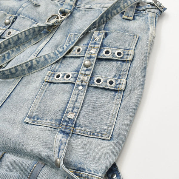 Balenciaga Raver Baggy Pants 681693 TJW60 Labor Baggy Pants, Unisex, Blue, Size 31, Excellent Condition, Used, 4a008541