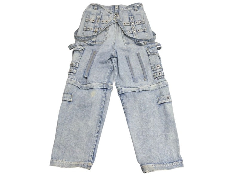 Balenciaga バレンシアガ Raver Baggy Pants 681693 TJW60 レイバーバギーパンツ ユニセックス ブルー サイズ 31 美品 中古 4c072964