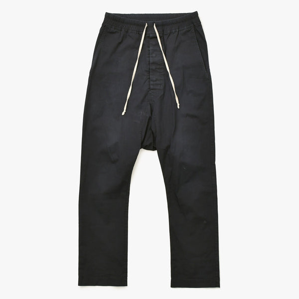 RICK OWENS リック オウエンス ドローストリングパンツ 2015SS RU15S4380-TE コットン エラステン ブラック サイズ36 美品 中古 4a007301