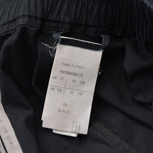 RICK OWENS リック オウエンス ドローストリングパンツ 2015SS RU15S4380-TE コットン エラステン ブラック サイズ36 美品 中古 4a007301