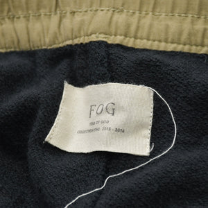 FOG ESSENTIALS エフオージー エッセンシャルズ サイドジップスウェットパンツ XLサイズ ベージュ ブラック ジェリーロレンゾ 美品 中古 4a007306