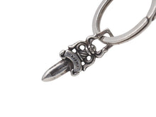 画像をギャラリービューアに読み込む, CHROME HEARTS クロムハーツ ショートクラシックリンク キーリング キーホルダー 2リンク 重量約55.7g シルバー925 美品 中古 4c073083