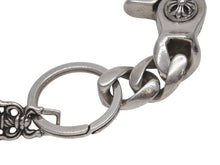 画像をギャラリービューアに読み込む, CHROME HEARTS クロムハーツ ショートクラシックリンク キーリング キーホルダー 2リンク 重量約55.7g シルバー925 美品 中古 4c073083