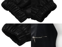 画像をギャラリービューアに読み込む, 極美品 CHROME HEARTS クロムハーツ レザーフーデッドコート サイズL BSフレアパッチ セメタリークロスパッチ ダガージップ 中古 4c073766