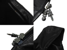 画像をギャラリービューアに読み込む, 極美品 CHROME HEARTS クロムハーツ レザーフーデッドコート サイズL BSフレアパッチ セメタリークロスパッチ ダガージップ 中古 4c073766