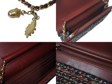 Load image into Gallery viewer, 極美品 CHANEL シャネル チェーンウォレット ショルダーバッグ ココマーク 26番台 ツイード レッド系 中古 4c073971