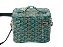 画像をギャラリービューアに読み込む, 新品未使用 GOYARD ゴヤール 2WAY ショルダー ミューズ ヴァニティケース グリーン ゴヤールディンキャンバス シルバー金具 中古 4c074787
