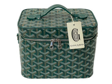 画像をギャラリービューアに読み込む, 新品未使用 GOYARD ゴヤール 2WAY ショルダー ミューズ ヴァニティケース グリーン ゴヤールディンキャンバス シルバー金具 中古 4c074787
