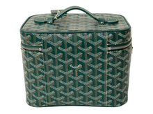 画像をギャラリービューアに読み込む, 新品未使用 GOYARD ゴヤール 2WAY ショルダー ミューズ ヴァニティケース グリーン ゴヤールディンキャンバス シルバー金具 中古 4c074787