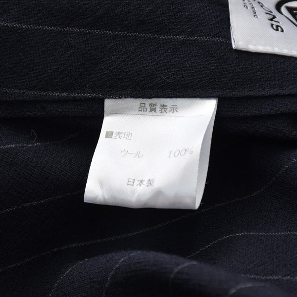 Excellent condition Y.&SONS (Y&amp;Sons) Haori Shirt, Kimono Style, Navy Chalk Stripe, Wool, Made in Japan, Men's, Yamato, Used, 4a007448
