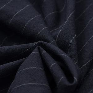 Excellent condition Y.&SONS (Y&amp;Sons) Haori Shirt, Kimono Style, Navy Chalk Stripe, Wool, Made in Japan, Men's, Yamato, Used, 4a007448