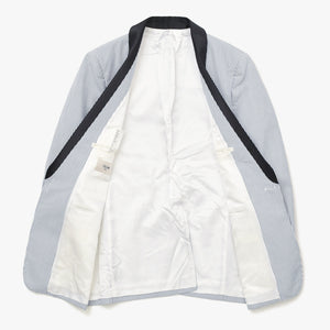 極美品 CELINE セリーヌ 21AW テーラードジャケット 2V215087I サイズ52 シアサッカー ストライプ エディ期 コットン 中古 4a007453