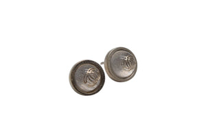 Very Good Condition CHANEL Coco Mark Earrings Accessories Gold Button 07C Engraved 1.5g GP Clear Gold Hardware Used 4c075471