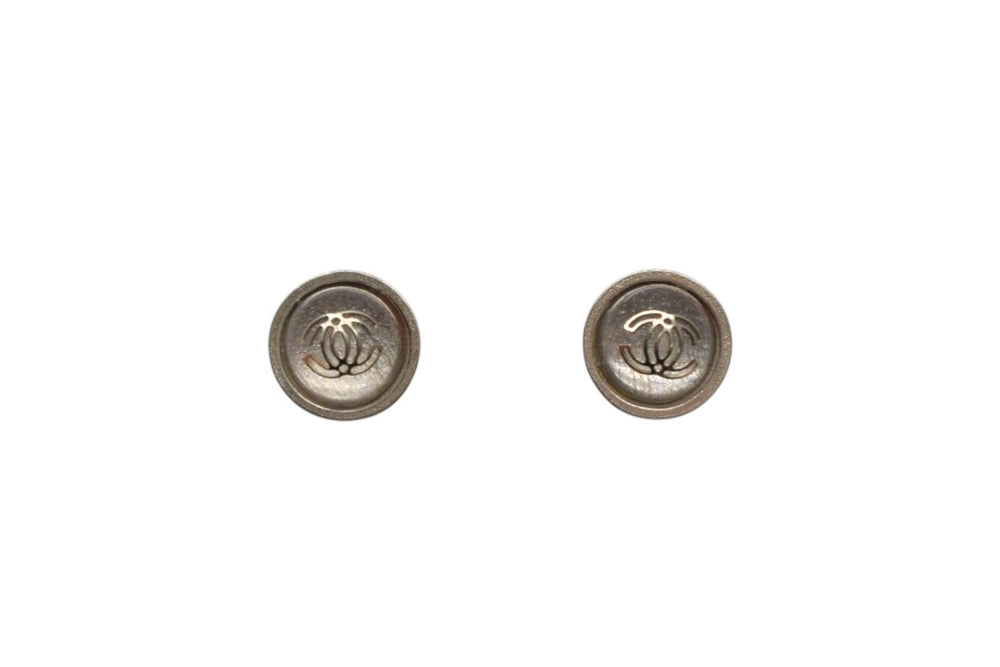 極美品 CHANEL シャネル ココマーク ピアス アクセサリー ゴールドボタン 07C刻印 1.5g GP クリア ゴールド金具 中古 4c075471
