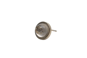 Very Good Condition CHANEL Coco Mark Earrings Accessories Gold Button 07C Engraved 1.5g GP Clear Gold Hardware Used 4c075471