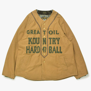 KAPITAL Capital 24AW Cotton Weather Oil Coating Baseball Jacket K2409LJ027 Size XL Brown Good Condition Used 4a007455