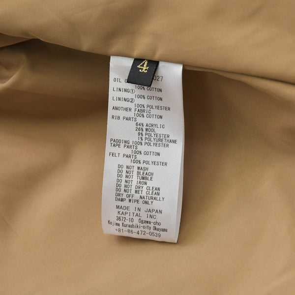 KAPITAL Capital 24AW Cotton Weather Oil Coating Baseball Jacket K2409LJ027 Size XL Brown Good Condition Used 4a007455