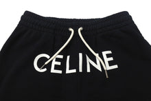画像をギャラリービューアに読み込む, CELINE セリーヌ スウェットパンツ ブラック コットン ユニセックス 2Z056670Q 美品 中古 4c074749