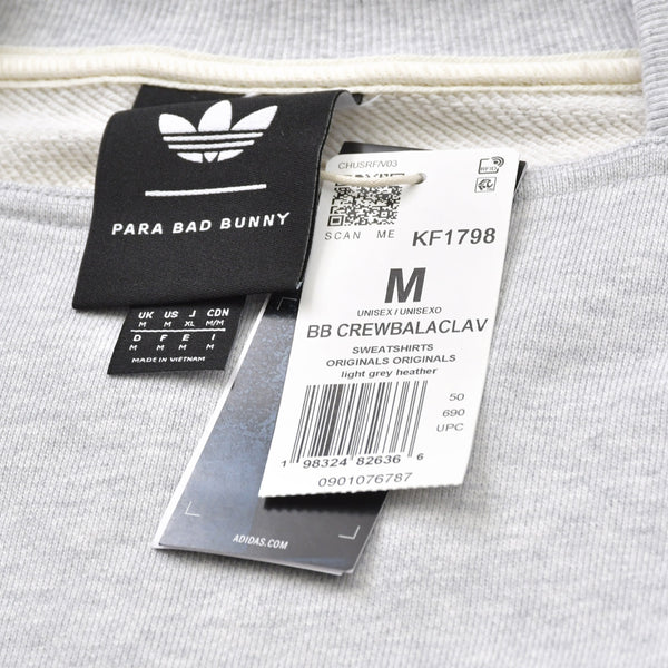 新品未使用 ADIDAS アディダス x BAD BUNNY バッドバニー クルーネック フーデッドバラクラバ スウェットシャツ KF1798 サイズM 中古 4a007475