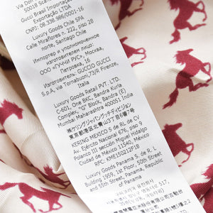 極美品 GUCCI グッチ ロングシャツ ワンピース ベージュ レッド サイズ38 ホースプリントワンピース 770153 中古 4a007477