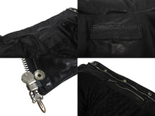 画像をギャラリービューアに読み込む, 極美品 CHROME HEARTS クロムハーツ STIFF LTHR スティッフ クロスボール ダウンジャケット ブラック 羊革 サイズM シルバー金具 中古 4c074771