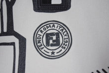 画像をギャラリービューアに読み込む, FENDI フェンディ ピーカブー ディフェンダー バッグカバー 7AR717 キャンバス レザー ホワイト ブラック ゴールド金具 美品 中古 4c074991