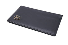 Load image into Gallery viewer, CHANEL シャネル ココマーク カードケース 名刺入れ 二つ折り 12番台 レザー ブラック ゴールド金具 美品 中古 4c074494