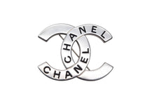 Load image into Gallery viewer, CHANEL シャネル ココマーク ブローチ アルファベット 98P刻印 メタル 16.5g シルバー ブラック 美品 中古 4c075467 正規品