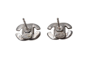 CHANEL Chanel Earrings Coco Mark Accessories 00T Engraved Metal Silver Orange 0.8g Good Condition Used 4c075477
