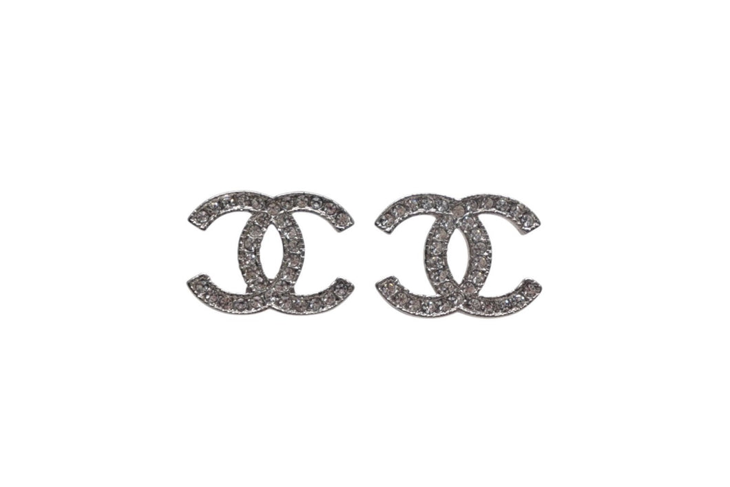 極美品 CHANEL シャネル ピアス ココマーク ラインストーン