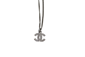 極美品 CHANEL シャネル ネックレス チョーカー ココマーク ラインストーン 07V メタル ラインストーン シルバー 美品 中古 4c075491