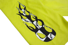 画像をギャラリービューアに読み込む, 未使用 CHROME HEARTS クロムハーツ Matty Boy マッティボーイ リンク バイカー ショーツ ライムグリーン コットン M 中古 4c075556