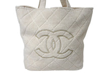 Load image into Gallery viewer, 極美品 CHANEL シャネル トートバッグ ビーチタオル ポーチ 3点セット ココマーク パイル コットン アイボリー 中古 4c075559