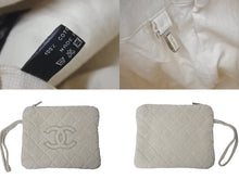 Load image into Gallery viewer, 極美品 CHANEL シャネル トートバッグ ビーチタオル ポーチ 3点セット ココマーク パイル コットン アイボリー 中古 4c075559